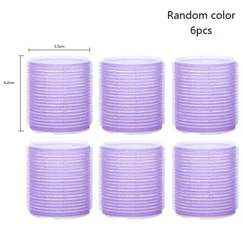 elf-Grip Hair Rollers β Jumbo Hook & Loop Heatless Curlers (6 pcs Set)