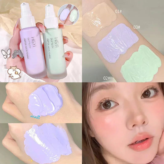 HISYI Silky Clear Isolation Cream – Color Correcting Makeup Primer (Natural, Green, Purple)