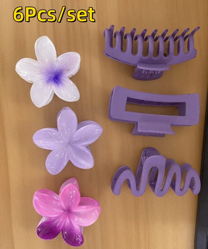 18Pcs Gradient Candy Color Flower Hair Clips – Cute Hair Accessories for Ponytails & Daily Use