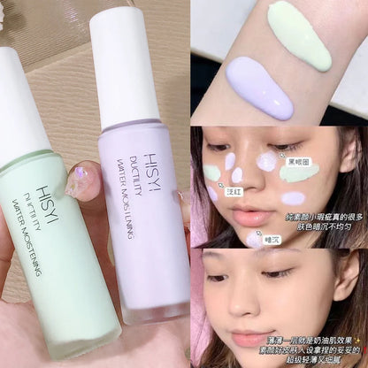 HISYI Silky Clear Isolation Cream – Color Correcting Makeup Primer (Natural, Green, Purple)