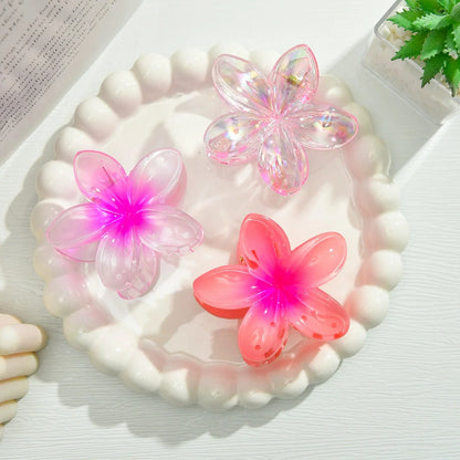 18Pcs Gradient Candy Color Flower Hair Clips – Cute Hair Accessories for Ponytails & Daily Use