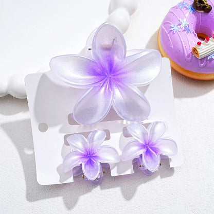 18Pcs Gradient Candy Color Flower Hair Clips – Cute Hair Accessories for Ponytails & Daily Use