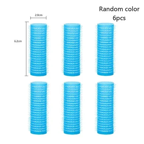 elf-Grip Hair Rollers – Jumbo Hook & Loop Heatless Curlers (6 pcs Set)
