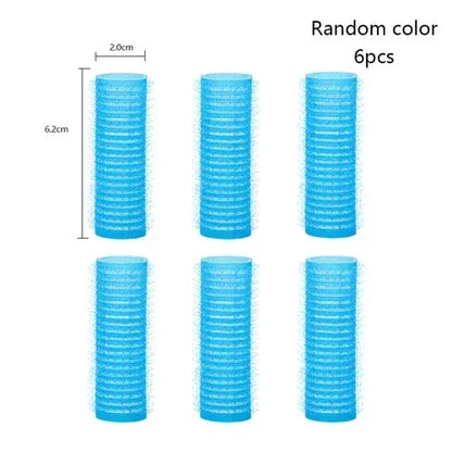 elf-Grip Hair Rollers – Jumbo Hook & Loop Heatless Curlers (6 pcs Set)