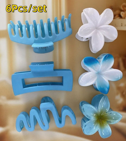 18Pcs Gradient Candy Color Flower Hair Clips – Cute Hair Accessories for Ponytails & Daily Use