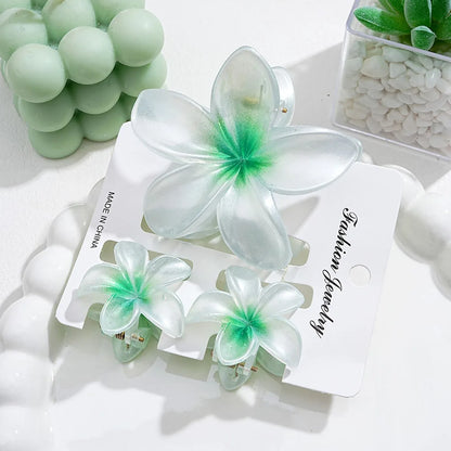 18Pcs Gradient Candy Color Flower Hair Clips – Cute Hair Accessories for Ponytails & Daily Use