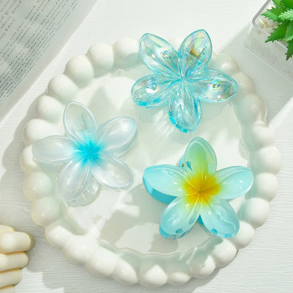 18Pcs Gradient Candy Color Flower Hair Clips – Cute Hair Accessories for Ponytails & Daily Use