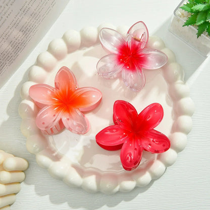 18Pcs Gradient Candy Color Flower Hair Clips – Cute Hair Accessories for Ponytails & Daily Use