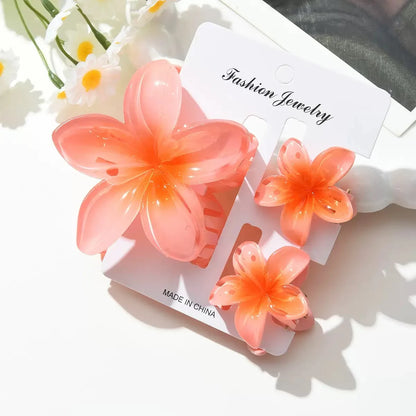 18Pcs Gradient Candy Color Flower Hair Clips – Cute Hair Accessories for Ponytails & Daily Use
