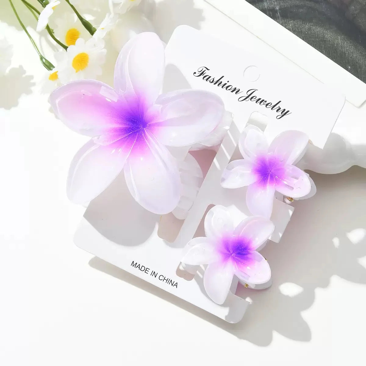 18Pcs Gradient Candy Color Flower Hair Clips – Cute Hair Accessories for Ponytails & Daily Use