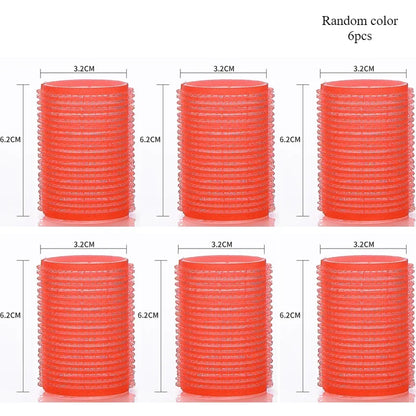 elf-Grip Hair Rollers – Jumbo Hook & Loop Heatless Curlers (6 pcs Set)