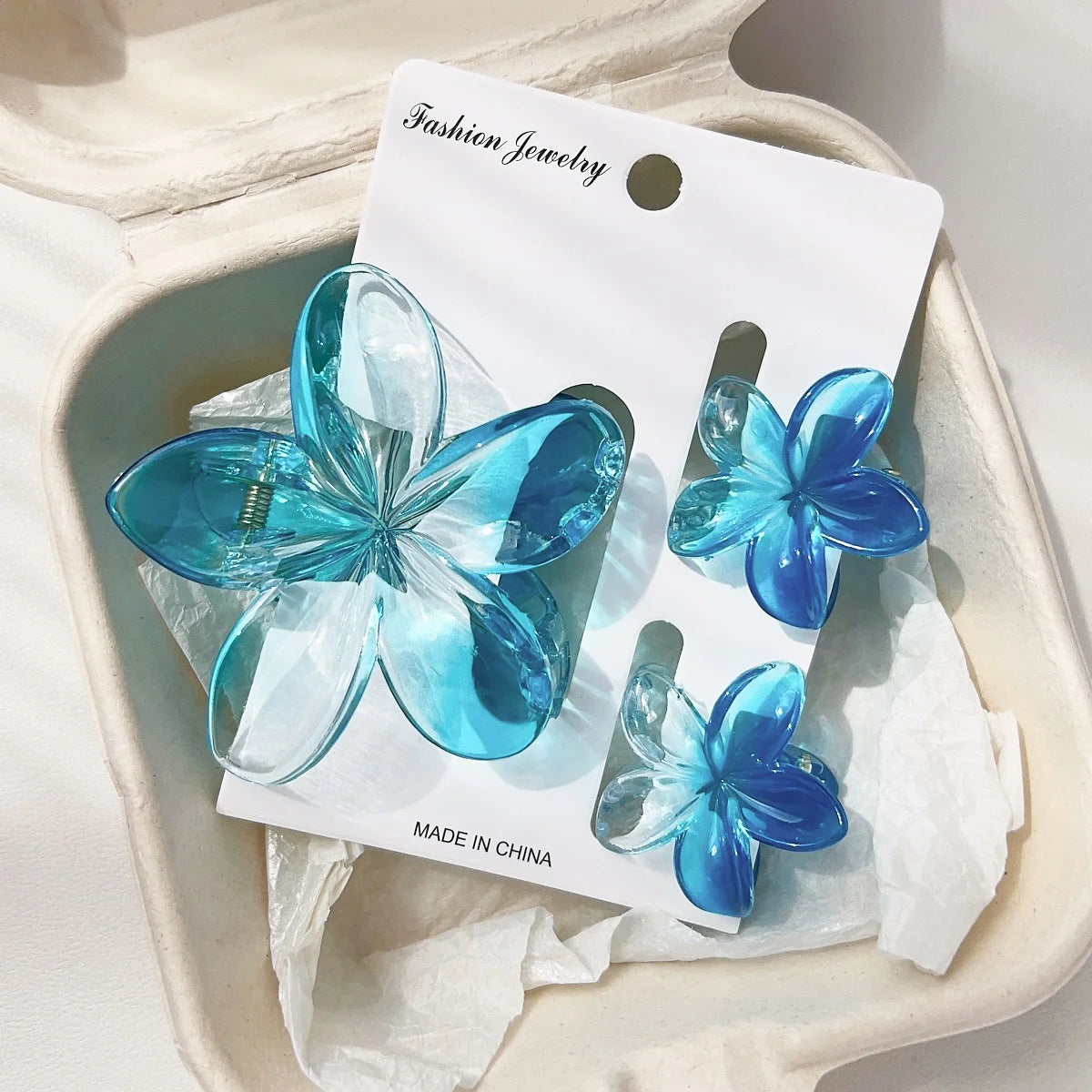 18Pcs Gradient Candy Color Flower Hair Clips – Cute Hair Accessories for Ponytails & Daily Use