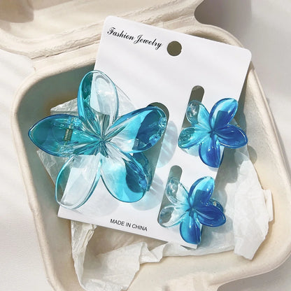18Pcs Gradient Candy Color Flower Hair Clips – Cute Hair Accessories for Ponytails & Daily Use