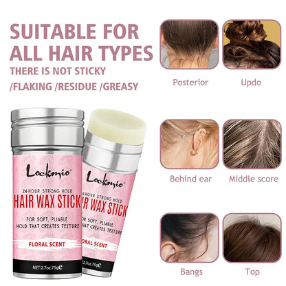 Lockmio Professional Styling Wax Stick – Anti-Frizz Pomade for Flyaways, Natural Hair & Wigs