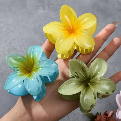 18Pcs Gradient Candy Color Flower Hair Clips – Cute Hair Accessories for Ponytails & Daily Use
