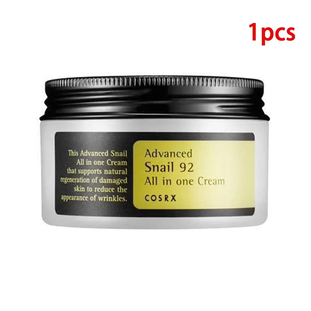 Advanced Snail Essence Collagen 92 Skin Care Set – Face Cream, Toner, Cleanser & Sunscreen for Sensitive Skin