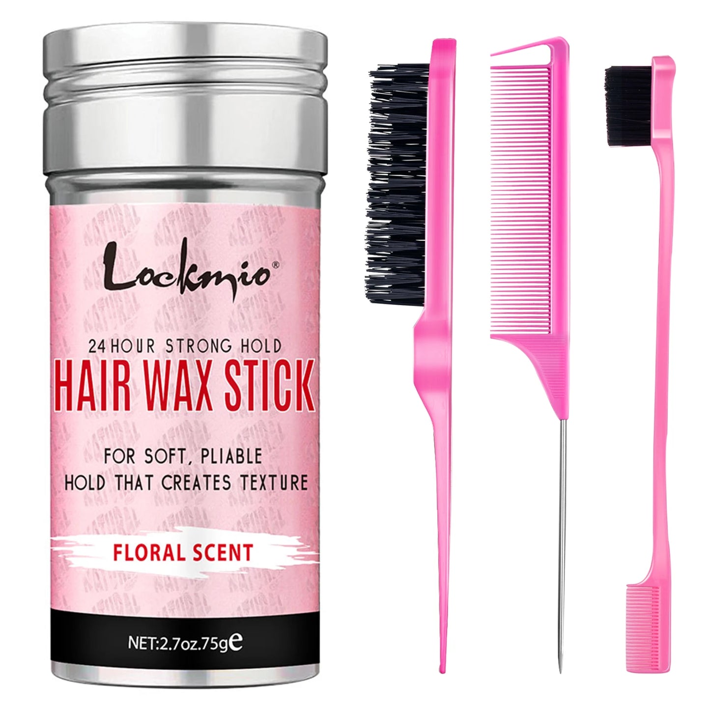 Lockmio Professional Styling Wax Stick – Anti-Frizz Pomade for Flyaways, Natural Hair & Wigs