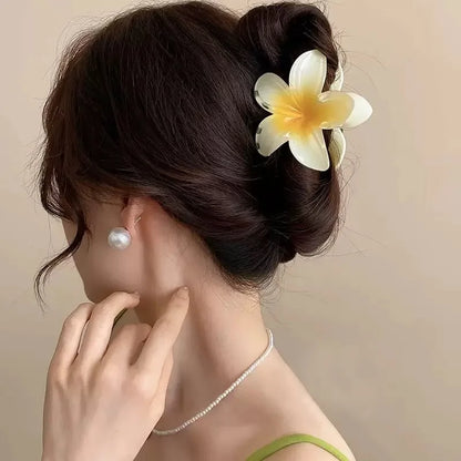 18Pcs Gradient Candy Color Flower Hair Clips – Cute Hair Accessories for Ponytails & Daily Use