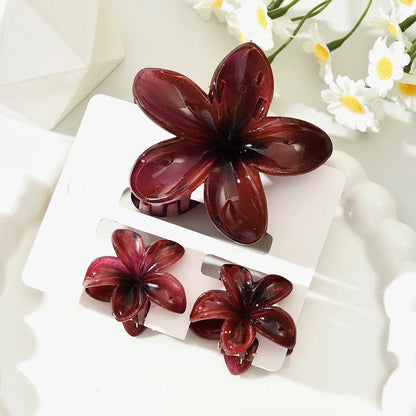 18Pcs Gradient Candy Color Flower Hair Clips – Cute Hair Accessories for Ponytails & Daily Use
