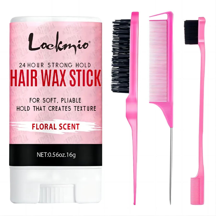 Lockmio Professional Styling Wax Stick – Anti-Frizz Pomade for Flyaways, Natural Hair & Wigs