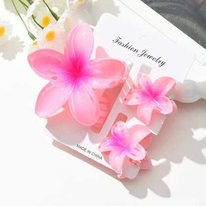 18Pcs Gradient Candy Color Flower Hair Clips – Cute Hair Accessories for Ponytails & Daily Use