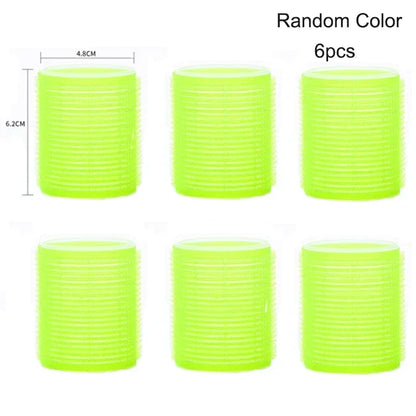 elf-Grip Hair Rollers – Jumbo Hook & Loop Heatless Curlers (6 pcs Set)