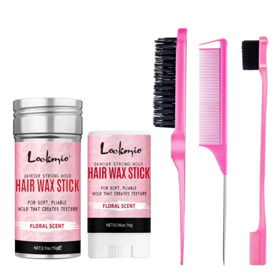 Lockmio Professional Styling Wax Stick – Anti-Frizz Pomade for Flyaways, Natural Hair & Wigs