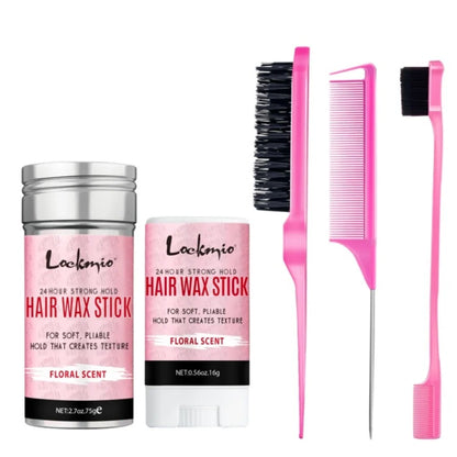 Lockmio Professional Styling Wax Stick – Anti-Frizz Pomade for Flyaways, Natural Hair & Wigs