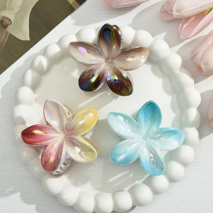 18Pcs Gradient Candy Color Flower Hair Clips – Cute Hair Accessories for Ponytails & Daily Use