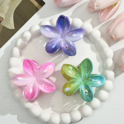 18Pcs Gradient Candy Color Flower Hair Clips – Cute Hair Accessories for Ponytails & Daily Use