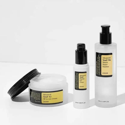 Advanced Snail Essence Collagen 92 Skin Care Set – Face Cream, Toner, Cleanser & Sunscreen for Sensitive Skin