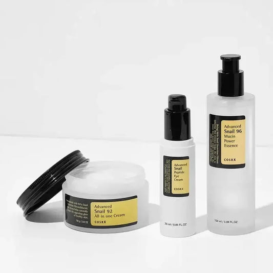 Advanced Snail Essence Collagen 92 Skin Care Set – Face Cream, Toner, Cleanser & Sunscreen for Sensitive Skin