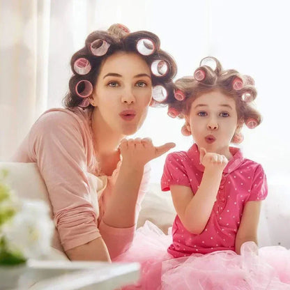 elf-Grip Hair Rollers – Jumbo Hook & Loop Heatless Curlers (6 pcs Set)