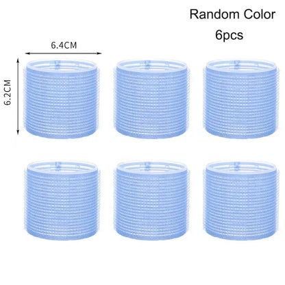 elf-Grip Hair Rollers – Jumbo Hook & Loop Heatless Curlers (6 pcs Set)